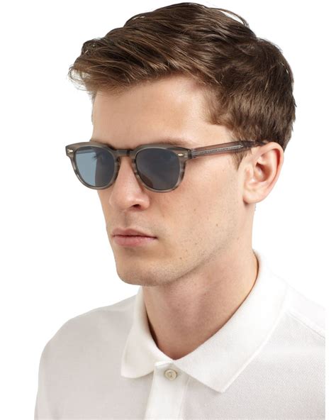Oliver Peoples Sheldrake Acetate Sunglasses In Gray For Men Lyst