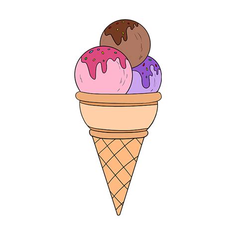 How To Draw Cute Ice Cream Draw Cute Easy Drawings Dibujos Faciles My