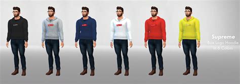 Simsupplyco Sims 4 Supreme Box Logo Hoodie I Love 4 Cc Finds