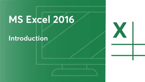 Microsoft Excel 2016 Introduction