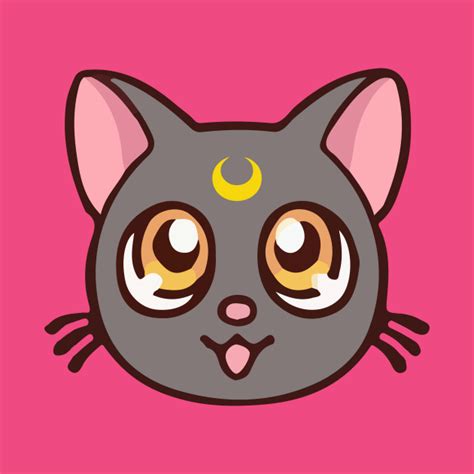 Anime Face Cat Luna Sailor Moon T Shirt Teepublic