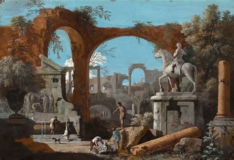 Marco Ricci A Capriccio Of Roman Ruins 1720s Marco Ricci National