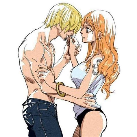 Sanji Kiss Hand Anime Couple Kiss One Piece Anime One Piece Nami