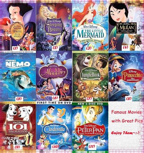 Disney Dvd Lot Of 6 Classic And New Disney Childrens