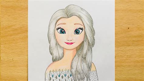 How To Draw Elsa Frozen 2 Disney Princess Drawing Easy Step By Step