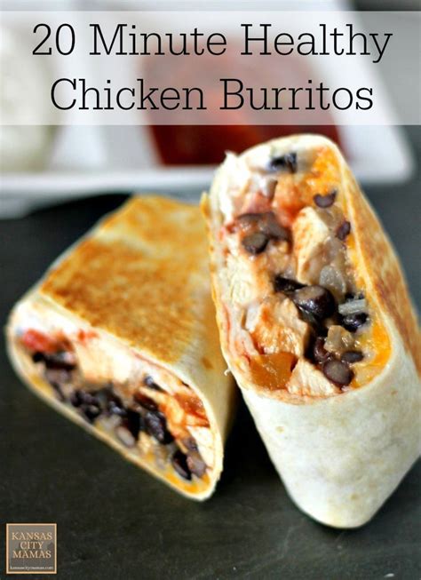 Pull the chicken out and set aside to cool. 20 Minute Healthy Chicken Burrito Recipe ~ Pin this family ...