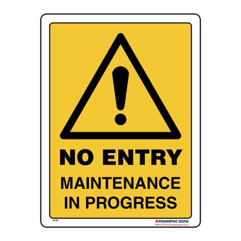 No Entry Maintenance In Progress Powerpac