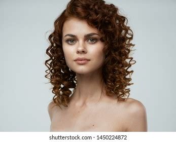 Curly Hair Naked Shoulders Beautiful Face Stock Photo Shutterstock