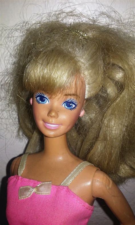 vintage blonde blue eyed barbie doll © mattel inc 1966 made in malaysia ebay