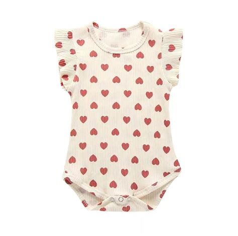 Ribbed Hearts Bodysuit Baby Cream In 2020 Heart Bodysuit Baby