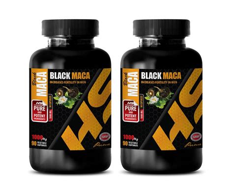 Energy Enhancement For Men Black Maca 1000mg Extra Strength Formula