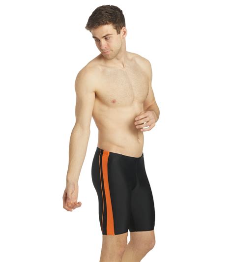 Sporti Piped Splice Swim Jammer Swimsuit Blackorange At