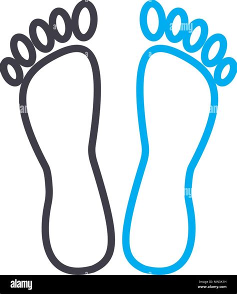 Foot Care Vector Thin Line Stroke Icon Foot Care Outline Illustration