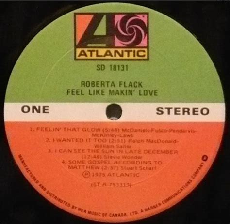 Roberta Flack Feel Like Makin Love 1975 Vinyl Pursuit Inc