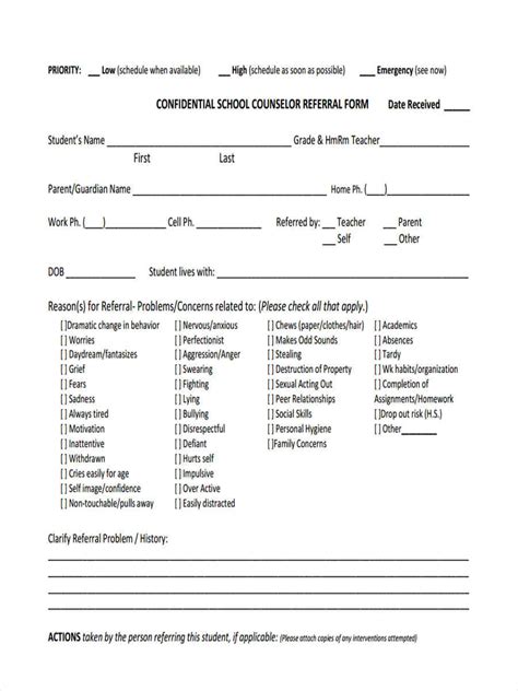 Free 8 Counseling Referral Forms In Ms Word Pdf