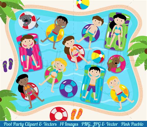 Pool Party Clipart And Vectors Pinkpueblo