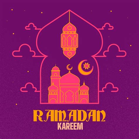 Diseño Plano Tema Ramadán Vector Gratis