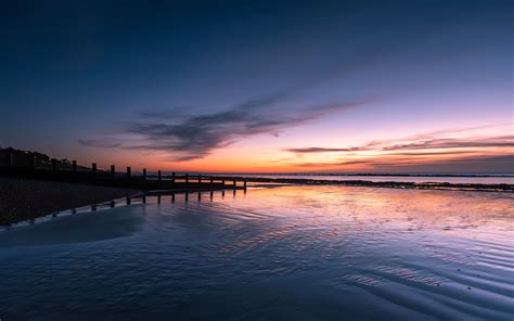 Download Wallpaper 3840x2400 Pier Sunset Sea Sky Horizon 4k Ultra