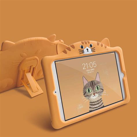 Tabby Cat Ipad Case Cute Animal Ipad Cases Silicone Cover
