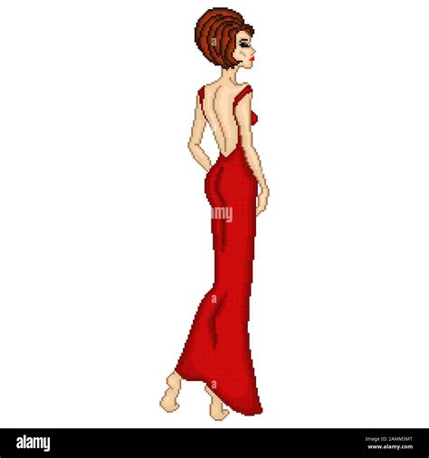 Elegant Woman Clipart In Red