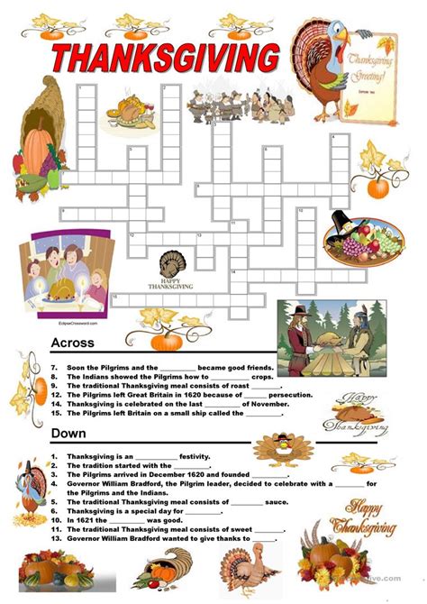Thanksgiving Worksheet Free Esl Printable Worksheets Made By Teachers
