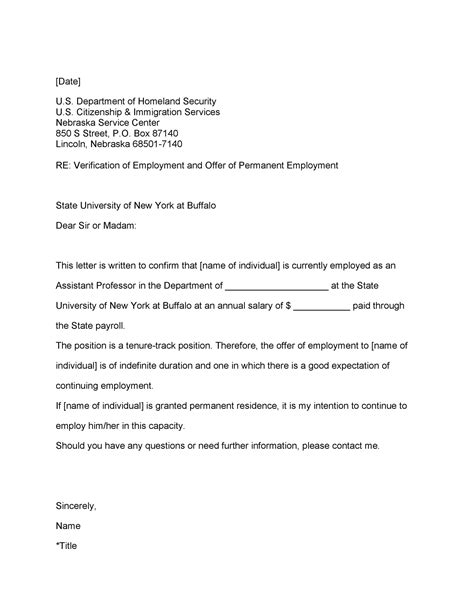 Letter Of Employment Verification Template Employment Verification