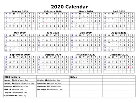 Catch 2020 Monthly Calendar With Holidays Printable Calendar