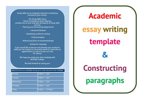 Academic Essay Writing Template And Constructing Paragraphs Academic
