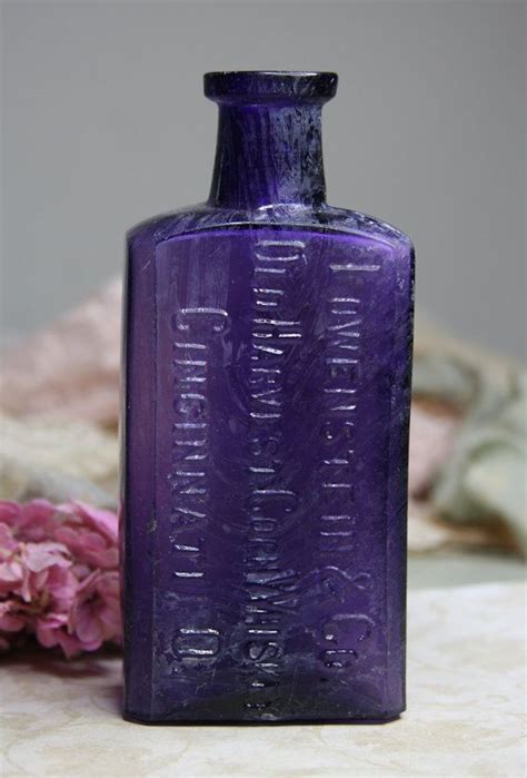 Bottle Purple Glass Antique Bottle