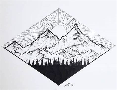 Here presented 50+ mountain pen drawing images for free to download, print or share. Pin by Kylie Anderson on Arts and Crafts | Ink ...