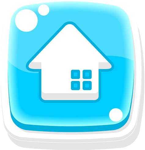 Rounded Blue Home Button Icon Free Download Transparent Png Creazilla