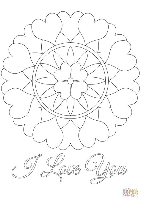 Risalahmuslim adalah blog yang berisikan tema islami baik dari segi dakwahkisah islami kumpulan doa dan berita. I Love You Mandala coloring page | Free Printable Coloring ...