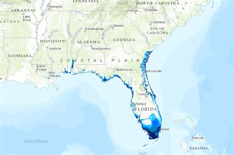 Rising Sea Level Map Florida Time Zones Map