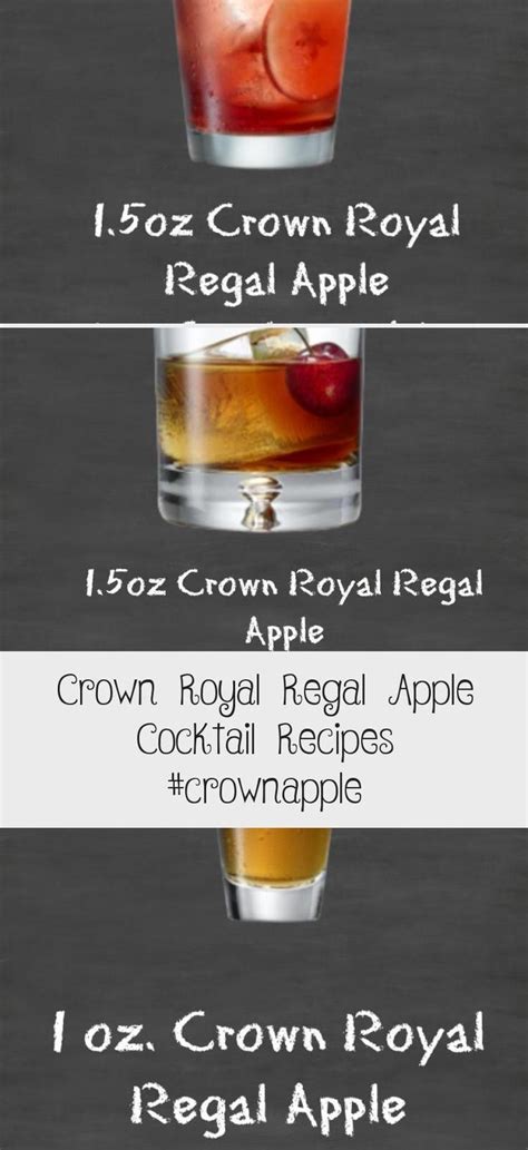 This smooth crown royal apple cocktail is the perfect sipper on a crisp fall day. Crown Royal Regal Apple Crownberry Apple Cocktail Recipe #FoodandDrinkQuotes in 2020 | Apple ...