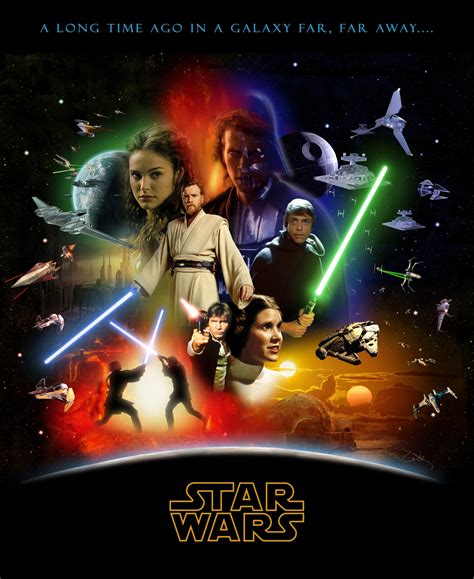 Star Wars Saga Wallpaper Star Wars The Complete Saga Poster