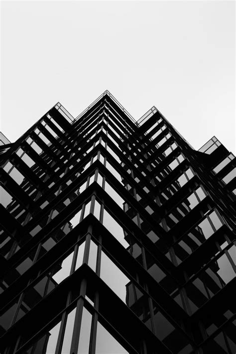 Free Stock Photo Of Black And White Building Glass Architecture Line