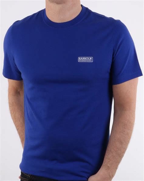 Barbour Small Logo T Shirt In Blue 80s Casual Classics