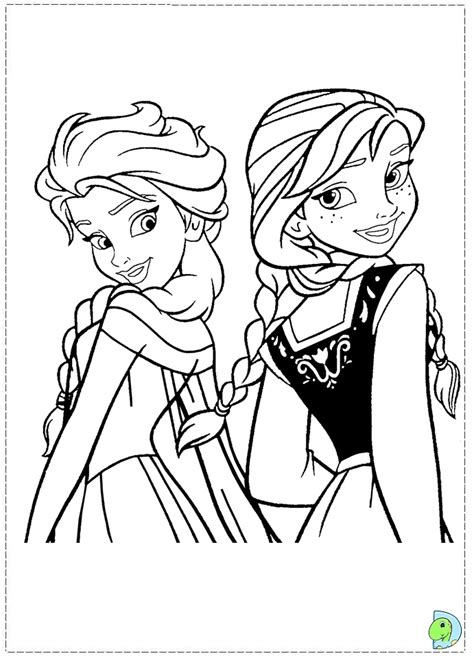 Gambar Frozen Coloring Pages Free Printable Disneys Cast Happy Birthday