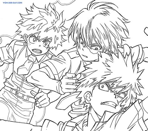 Anime Coloring Page Mha