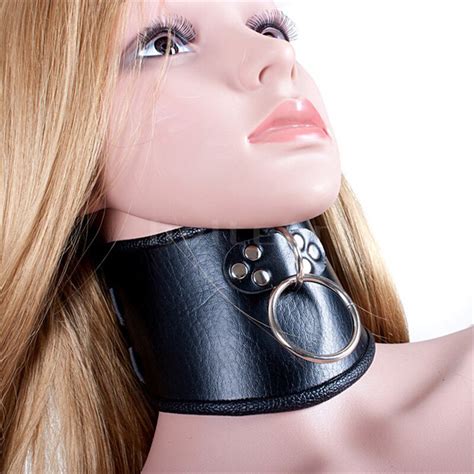 Pu Leather Locking Posture O Ring Collar Restraint Head Harness Bdsm