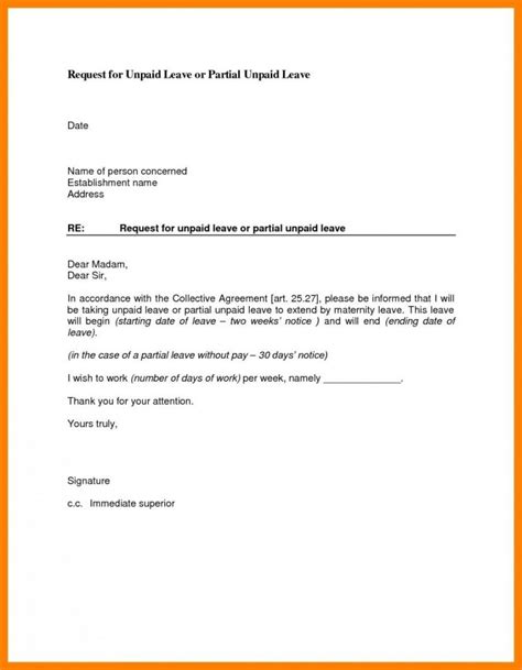 Confirmation Of Leave Letter Template