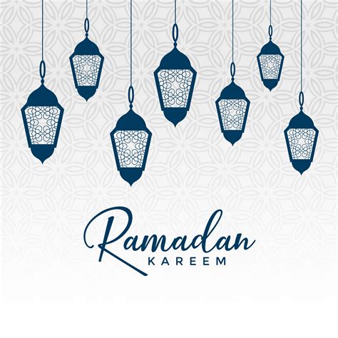 Arabic Ramadan Kareem Design With Hanging Lamps Download Free Vector