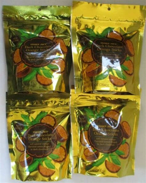 4 Trader Joes Dark Chocolate Orange Sticks 10 Oz Packs Ebay