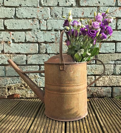 Vintage Watering Canwedding Propgarden Decoration Etsy Rustic