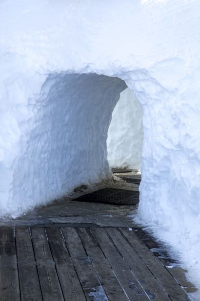 Tunnel In Snow Free Stock Photo Public Domain Pictures