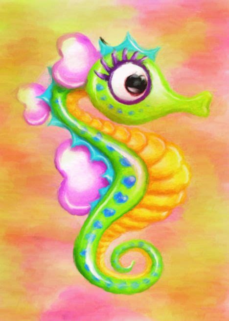 Whimsical Seahorse Card