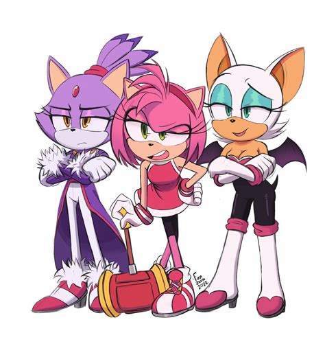 Sonic The Hedgehog Silver The Hedgehog Rouge The Bat Sonic Funny Video Games Girls Sonic