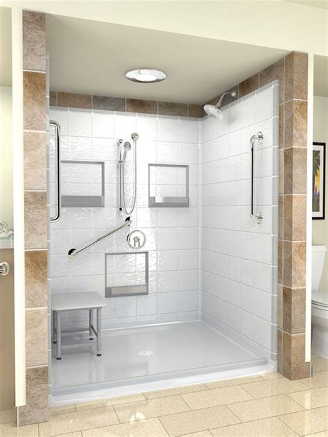 Realistic Handicapped Shower Accessible Bathroom Design Small Bathroom With Shower