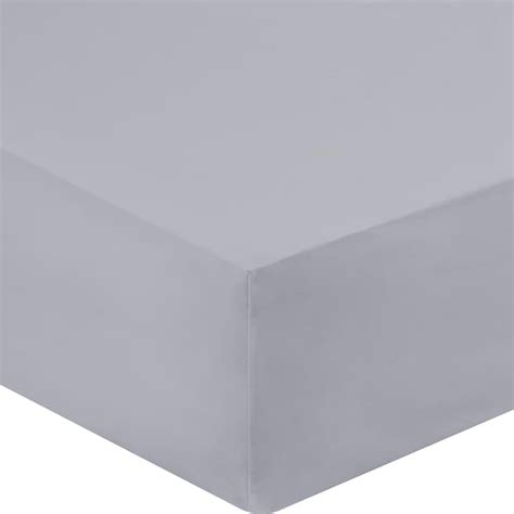 200tc Single Fitted Sheet Grey Brandalley