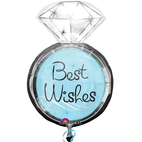 Best Wishes Wedding Ring Shaped Foil Helium Balloon Buy Online